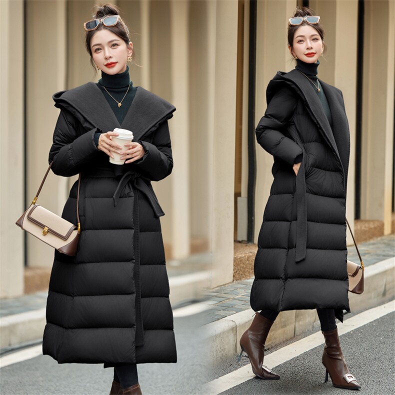 【bao款现货】2024新款冬装气质重工羽绒服90白鸭绒70羊绒可拆卸,女装羽绒服,雅静靓衣