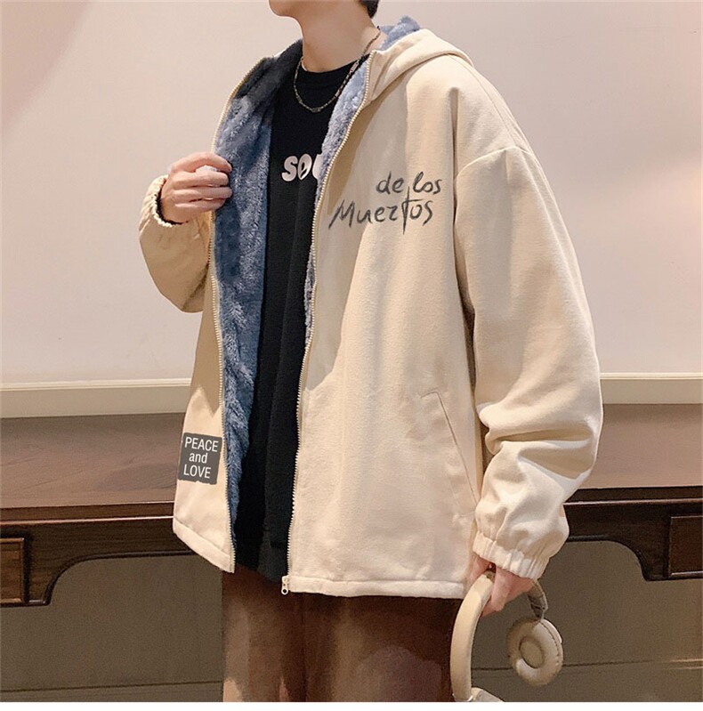 电商DSA028-JRJKA21L126P70冬季新款加绒加厚港风连帽夹克控98,男装夹克,电商A028