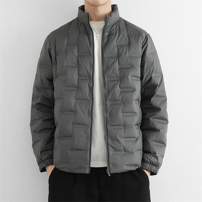 潮牌立领羽绒服男士2025冬季加厚保暖面包服休闲短款外套男装,男装羽绒服,星座914