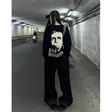 软糯仿貂毛人像提花肌理拉毛情侣圆领毛衣男宽松亲肤上衣M5241，男装针织衫/毛衣，星座1116A（原606A-3）