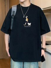 T856港风潮牌高街美式短袖T恤男夏季新款宽松半袖ins重磅纯棉体恤，男装T恤，星座304A-1