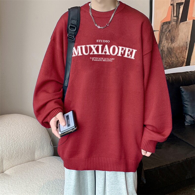 抖音供货、现货秋季冬圆领毛衣宽松打底衫D223A-MY2312-特P40,男装针织衫/毛衣,电商019-1