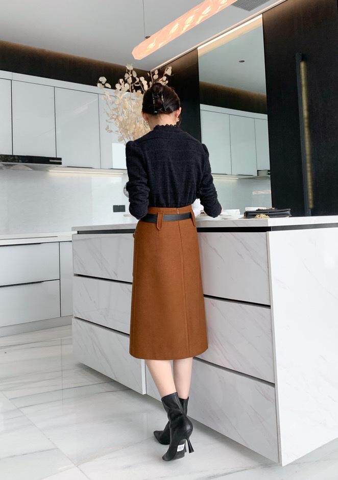 冬季新品半裙S—XXL，女装半身裙，束索