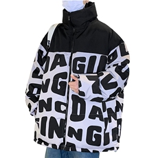 2023男冬季新款保暖棉衣撞色宽松加厚大码棉服外套33351P105，男装棉衣，电商A086
