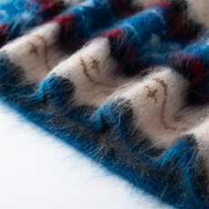 2025年秋季时尚百搭通勤简约休闲蓝白，女装羊绒衫，万品羊绒