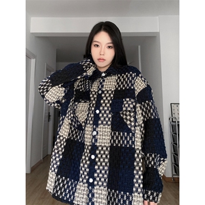 小香风男女同款加厚衬衣时尚潮衬衫228-1    1057-P52图片