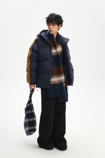 冬季潮流条纹五防立领加绒加厚棉衣情侣撞色棉服外套MY8899-p78，男装棉衣，星座610B-1