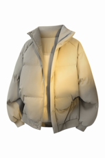 立体新款冬季羽绒立领PU皮棉服棉袄韩版宽松外套A436-2522-P80，男装棉衣，电商A436