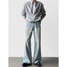 有货。牛仔裤男女韩版潮流直筒长裤RK3418-P47，男装牛仔裤，星座412-3