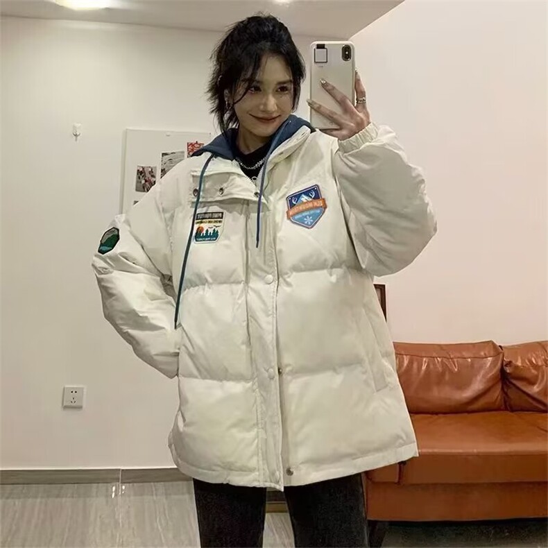 1506/Q2100/P64冬季加绒加厚面包服新款潮流日系简约棉衣外套男,男装棉衣,星座1506