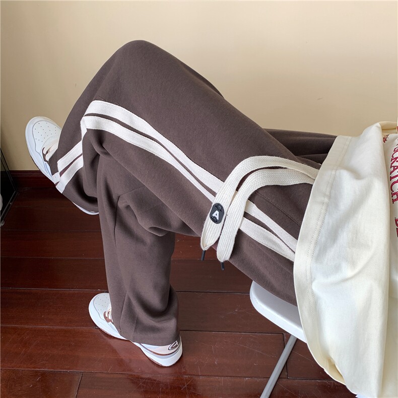 2025春季美式高街裤子男潮牌ins直筒休闲卫裤A166-K741A-P50控78,男装休闲裤,电商A166