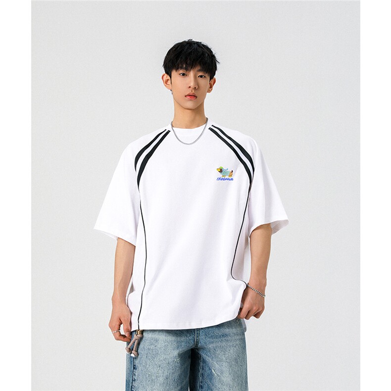 1腊肠狗刺绣凉感速干美式潮牌大码M-5XL短袖T恤DX78019P35控58,男装T恤,星座226-2