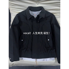 AA1745P68复古假两件飞行夹克男美拉德穿搭格纹外套，男装夹克，电商B323A