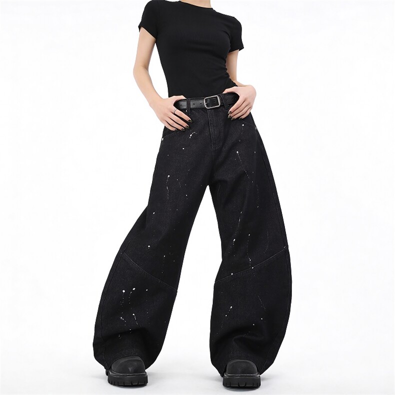 现货。。高街牛仔裤泼墨痞子FN69-特批P59图片