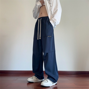 秋冬季美式高街vibe褶皱工装男潮牌休闲裤子XZ301b-2-CK716P28图片