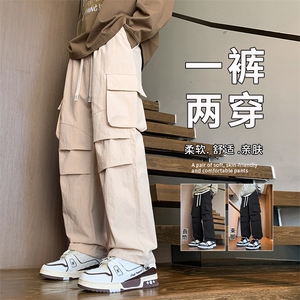 秋季男生高街工装裤户外防水工装裤休闲直筒裤图片