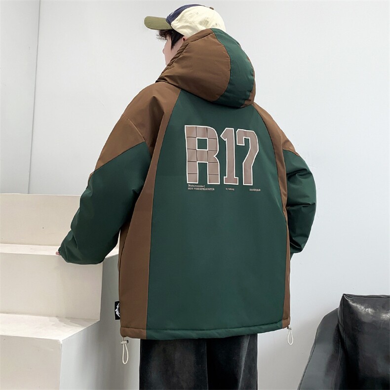 冬上新加棉加厚棉服港风休闲连帽棉衣外套男女8325-P110控价158,男装棉衣,电商A441-1