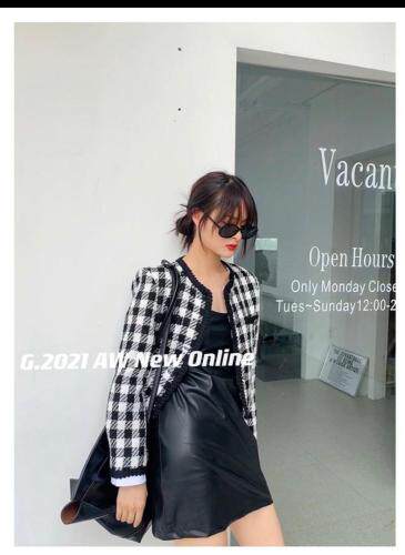 小香风格子外套均码，其它，G