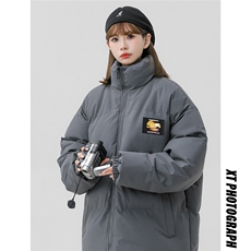 中性风23冬季时尚百搭宽松字母印花潮流棉服外套MY2084P85控118，男装棉衣，A247A