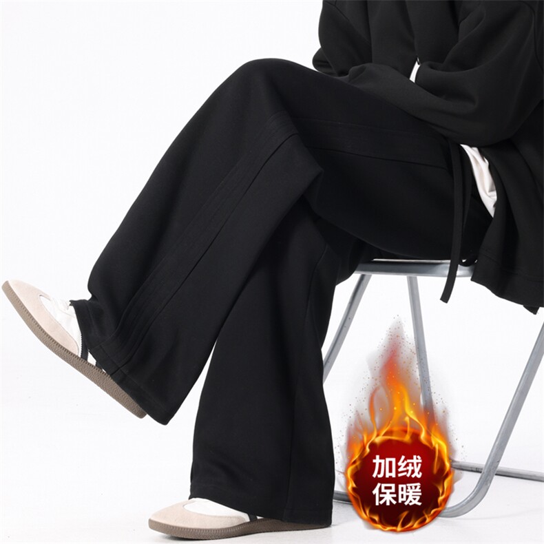 秋冬加绒休闲裤男宽松直筒裤弯刀裤K274-P45加绒P55控78加绒控88,男装卫衣,星座209-2