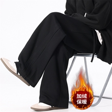 秋冬加绒休闲裤男宽松直筒裤弯刀裤K274-P45加绒P55控78加绒控88，男装卫衣，星座209-2