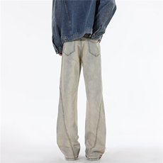 美式高街破洞牛仔裤男女韩版潮流帅气2025秋冬ins长裤RK3240-P49，男装牛仔裤，星座412-3