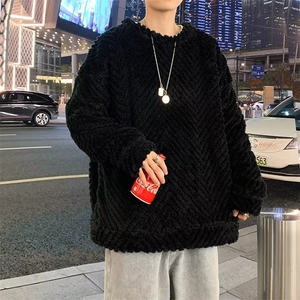 毛毛卫衣男韩版潮流冬季保暖2023新款ins宽松百搭外套WB146-P43图片