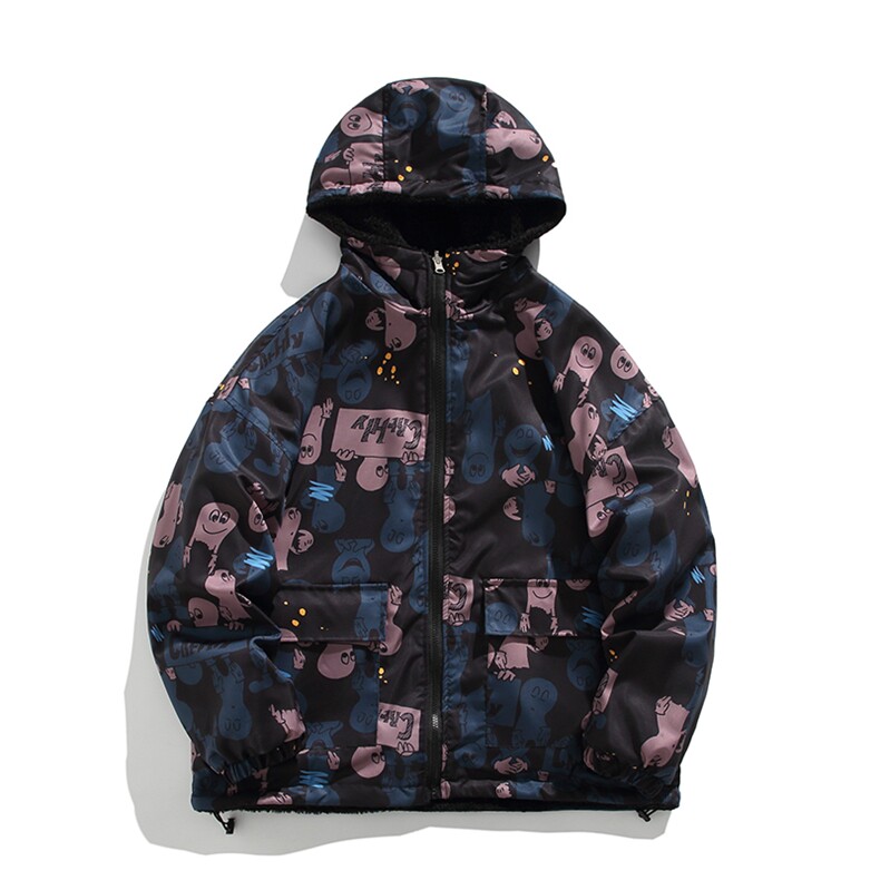 羊羔绒外套男冬季加绒加厚棉服羊羔毛毛绒棉衣XM88121-特批100图片