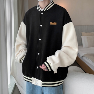 摇粒绒棒球服男大码开衫卫衣男夹克 BF86293-P65图片