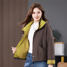 叶笙衣82597带帽休闲棉衣，女装棉衣/棉服，叶笙衣