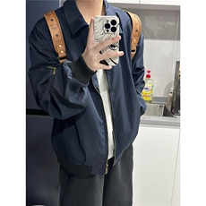 1506-1/JF0161/P49藏青色飞行员夹克秋季美式男生外套翻领棒球服，男装夹克，星座1506-1