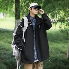 冲锋衣外套男登山工装户外防风春秋款痞帅潮牌棒球服夹克1503P63，男装夹克，星座410-2