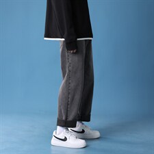 秋冬季新款蒙马特牛仔裤宽松休闲男女长裤X715K002-P50控78，男装牛仔裤，星座715