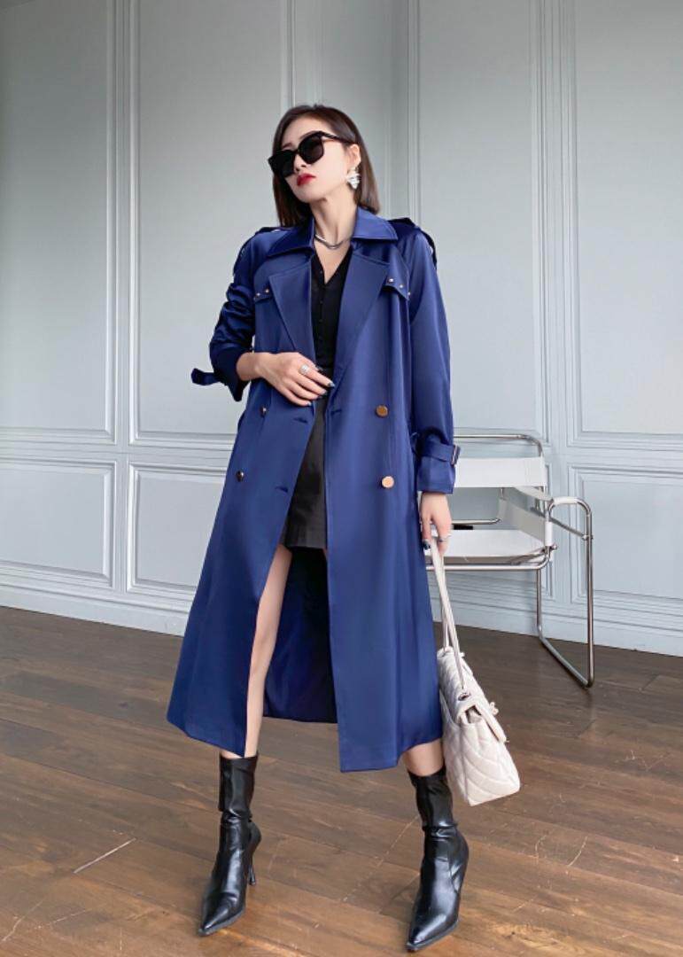 【工厂直营】秋冬新款-净色风衣，接订单，女装风衣，陆氏青云