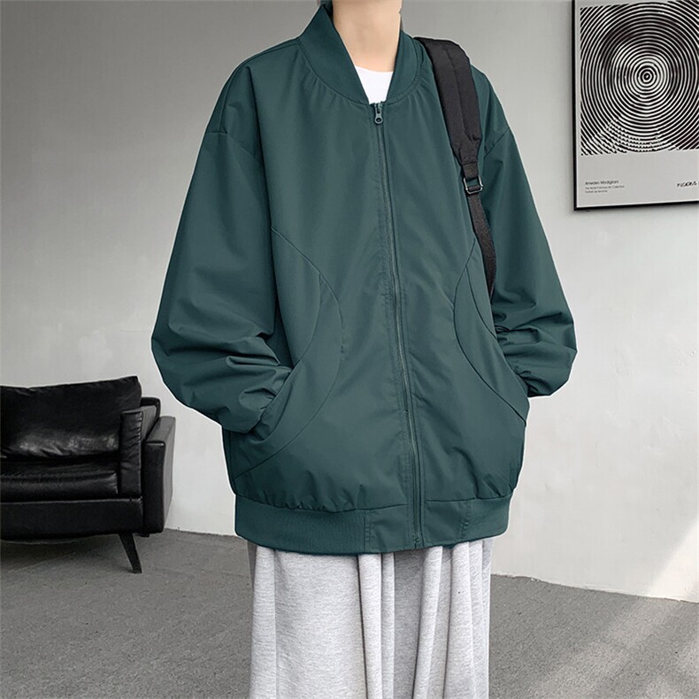 M-8XL春季棒球服外套男大码立领飞行员夹克潮牌休闲衣服JK001P65,男装夹克,电商B312