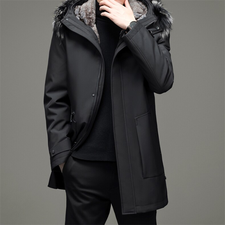 冬季新款中年男连帽羽绒服休闲脱卸领男冬爸爸外套YYYR6808-P445,男装中老年男装,电商B212（原钱塘6029）