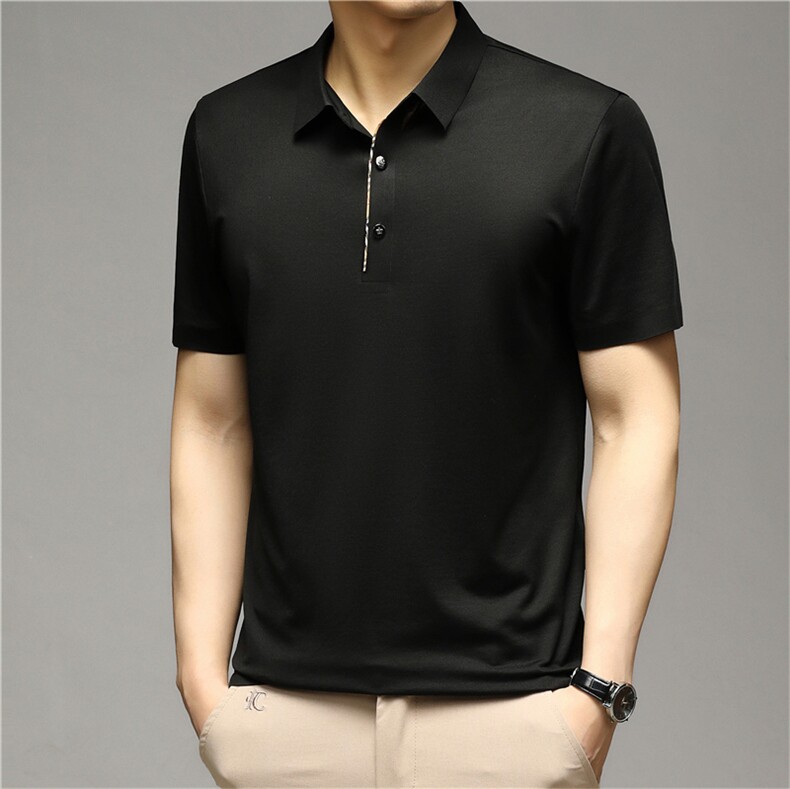 夏季新款男士翻领短袖t恤中年有领男装上衣服休闲POLO衫,男装T恤,电商B212（原钱塘6029）