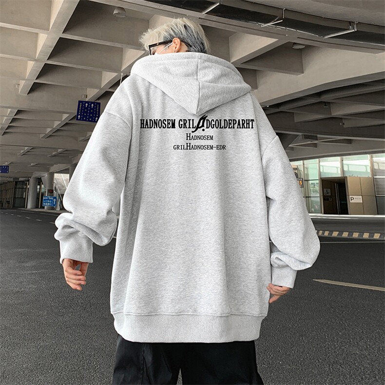 抖音得物高品质360G重磅阔版宽松光版纯色连帽卫衣外套KS161特P45,女装短外套,电商A486