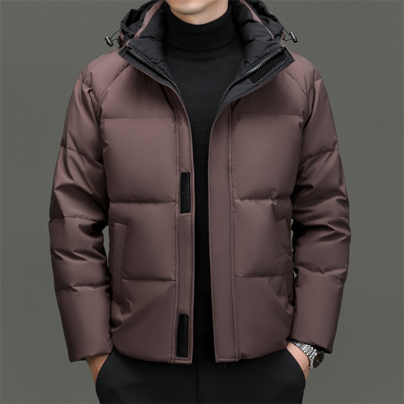 冬季男士鸭绒羽绒服时尚面包服保暖加绒男品质潮服可脱卸帽外套,男装羽绒服,钱塘6003（原4033）