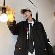 714-3-S605男生火影陆飞港风新款港风外套夹克M，男装夹克，星座714-1