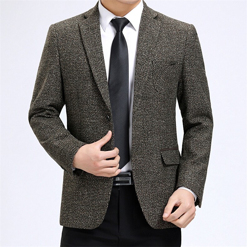 2023秋季新款男士西服商务中年便服单西薄款小西装外套时尚百搭,男装西服,电商B212（原钱塘6029）