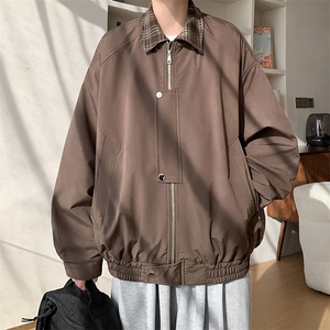现货港风新款假两件潮流外套宽松百搭时尚休闲夹克男JK241-P100图片