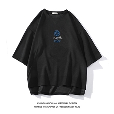 春夏季七分袖t恤男大码五分袖男短袖中袖白底Q11274-P30，男装T恤，电商A040A
