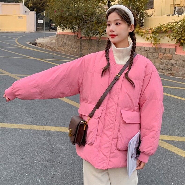 现货转化率高新品六色70羽绒服宽松外套款号T199-P235K358,女装羽绒服,浙宝305
