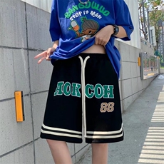 美式短裤男夏季潮牌街头刺绣印花潮流休闲篮球裤D125310B-1-P30，男装牛仔裤，星座310B-1
