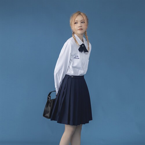 中性风送蝴蝶结C316 CS675 P58 泰校服长袖衬衫JK制服校服班服图片