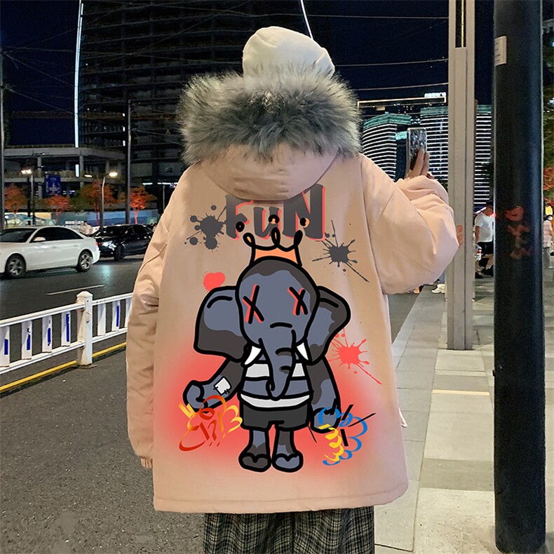 MM48221-P130冬季大毛领棉衣男士大码加厚棉袄男棉服,男装棉衣,电商A040