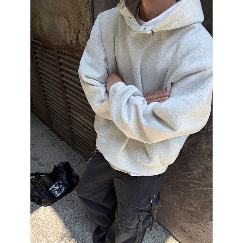 简约裁剪宽松版型连帽卫衣随性港风自在时潮复古卫衣HY800TP55,男装卫衣,电商A102B