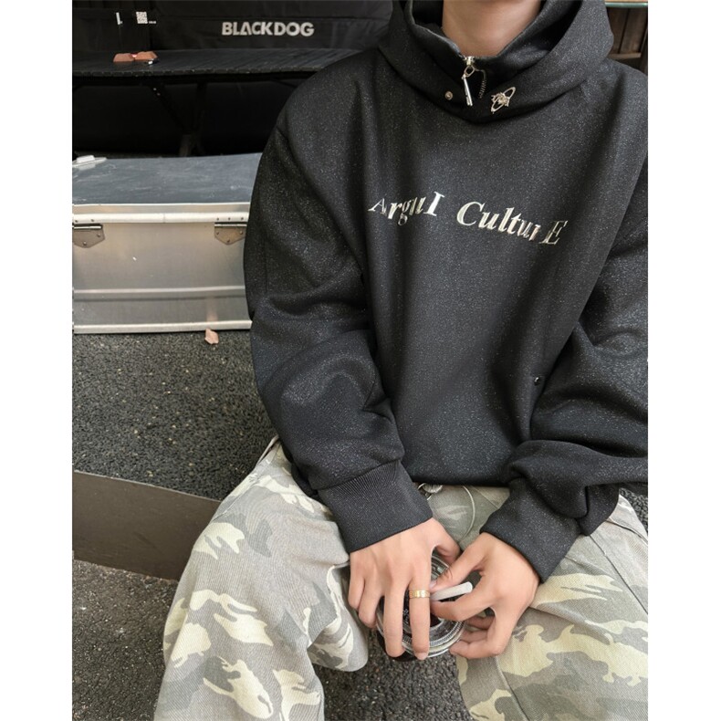 E31P60秋装男生青年卫衣连帽个性小众设计师时尚宽松,男装卫衣,星座512-6