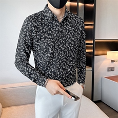 秋冬男士社会小伙店主风痞帅花衬衫301A-1/CS603/P55，男装衬衫，星座301A-1